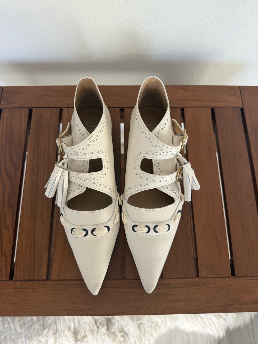 JOSEPH Italian Leather Pointed Toe Flats EU 37